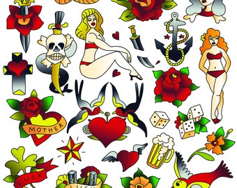 Custom Temporary Tattoos - Laser Printed Tats - Full Colour Digital Laser Printed Fake Tattoo Transfers