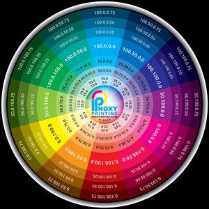 Tableau de test d'impression de roue de couleur CMJN auto-imprimable, téléchargement de fichier numérique uniquement pour les tests de couleur d'imprimante, imprimez votre propre roue de couleur image 1