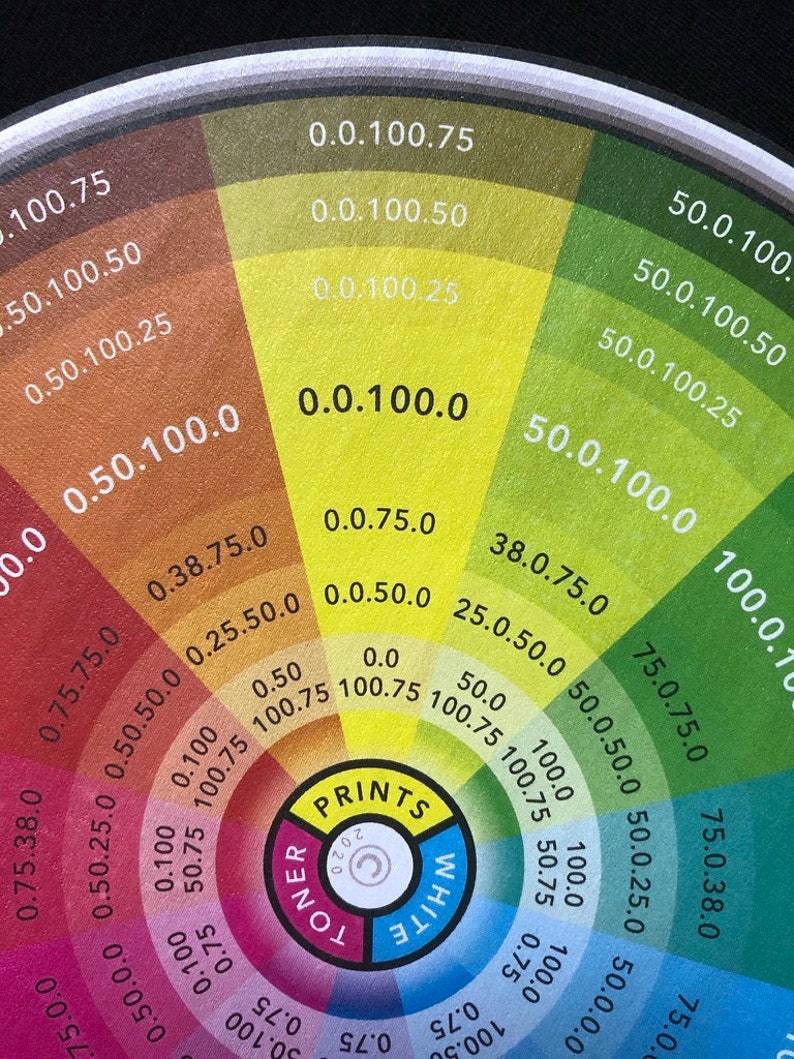 Tableau de test d'impression de roue de couleur CMJN auto-imprimable, téléchargement de fichier numérique uniquement pour les tests de couleur d'imprimante, imprimez votre propre roue de couleur image 8