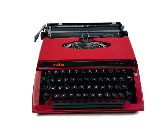 Brother Deluxe 600, Working Typewriter, Vintage 1970's, Brother Typewriter, QWERTY Layout