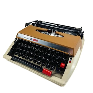 Vendex 1660 TR Schreibmaschine - Braun & Beige - Vintage Schreibmaschine, guter Zustand, bewegliche Schreibmaschine, Arbeitsschreibmaschine