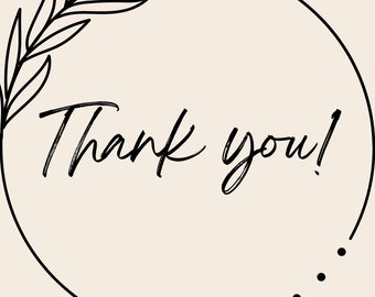 Thank you label