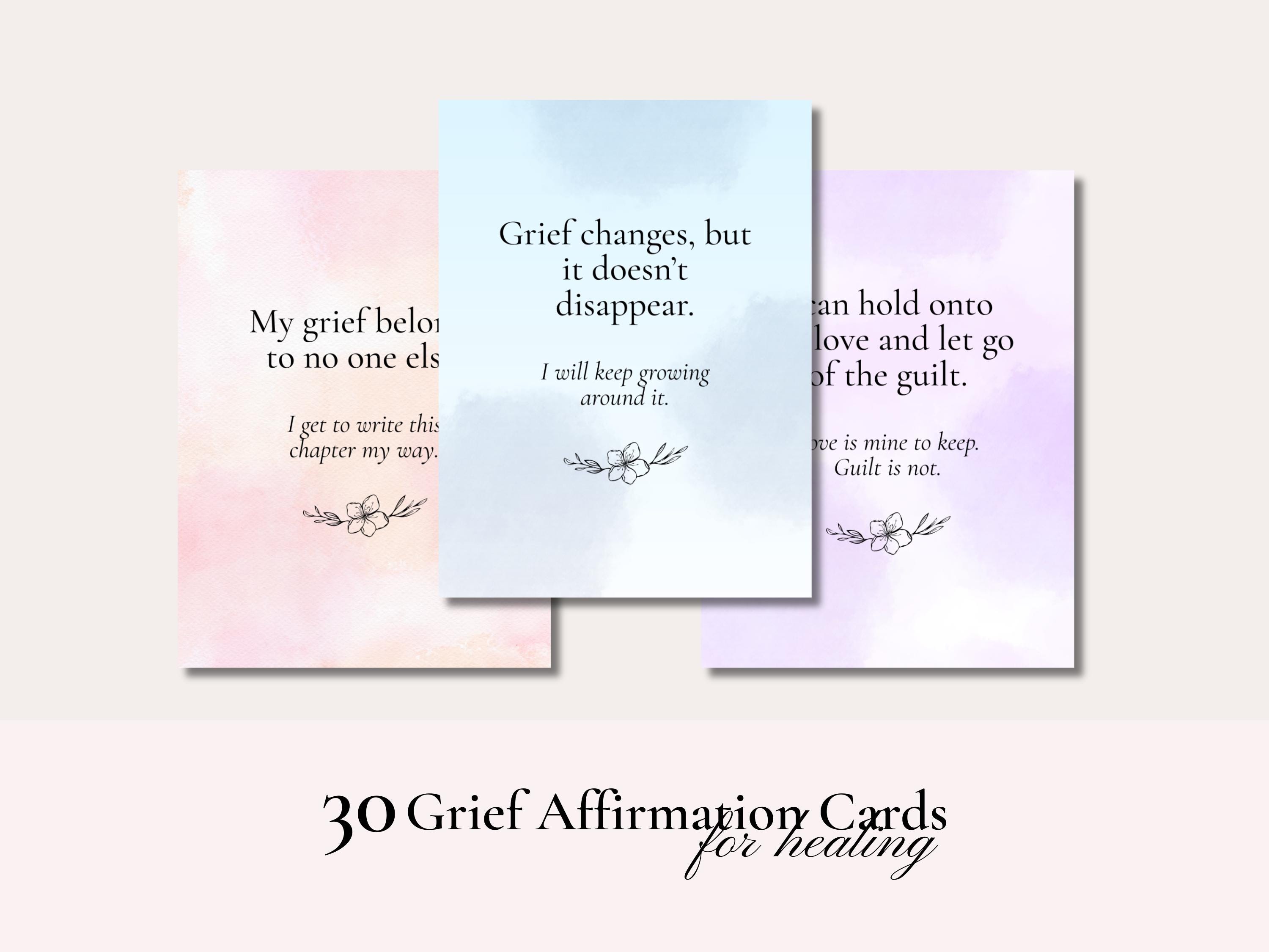 30 Grief Affirmation Cards | Printable Grief Support | Healing After ...