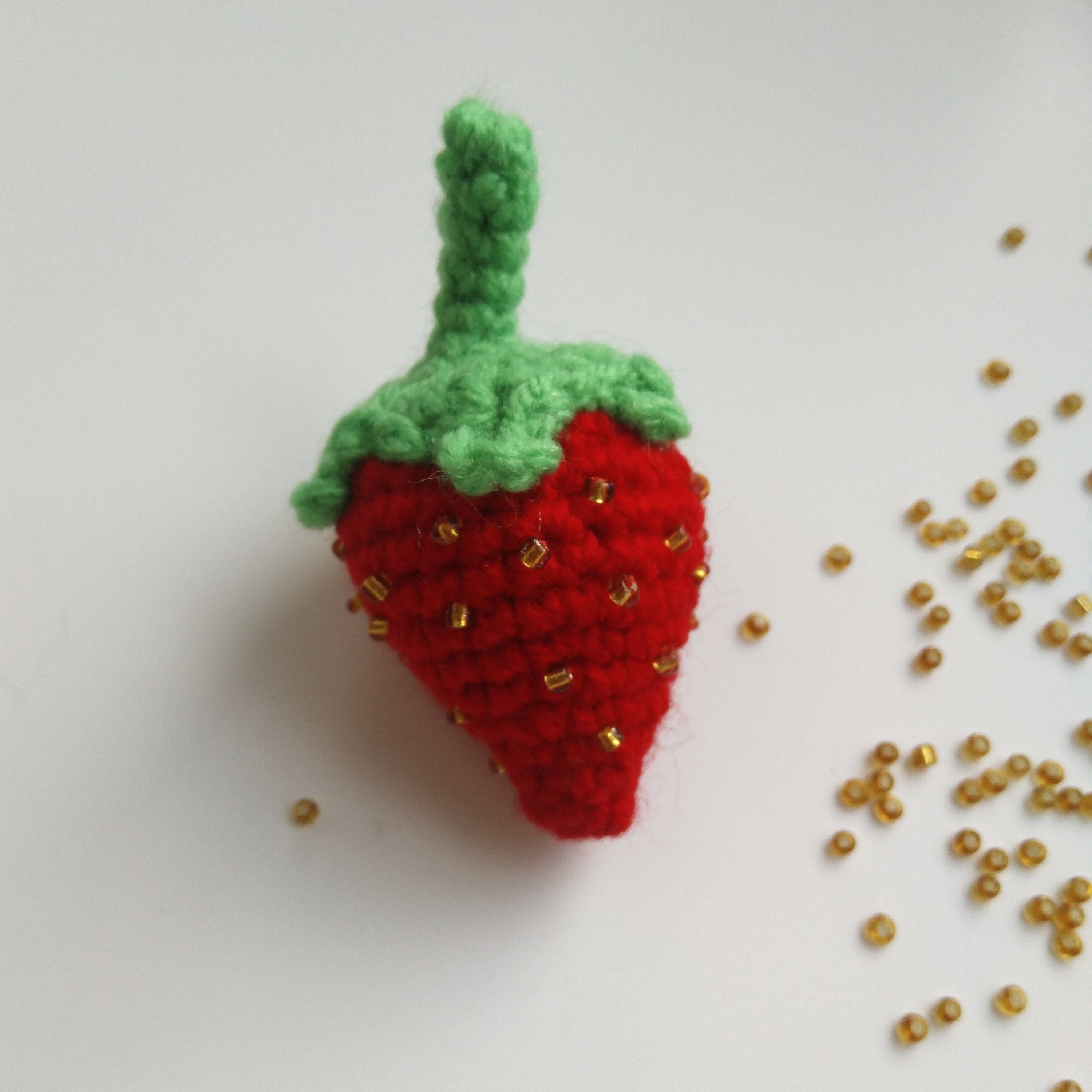 Strawberry Easy Crochet PATTERN Amigurumi table decor for Etsy