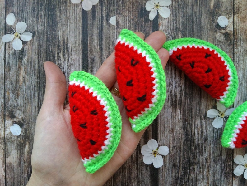 Crochet PATTERN Keychain Watermelon juicy watermelon crochet Etsy