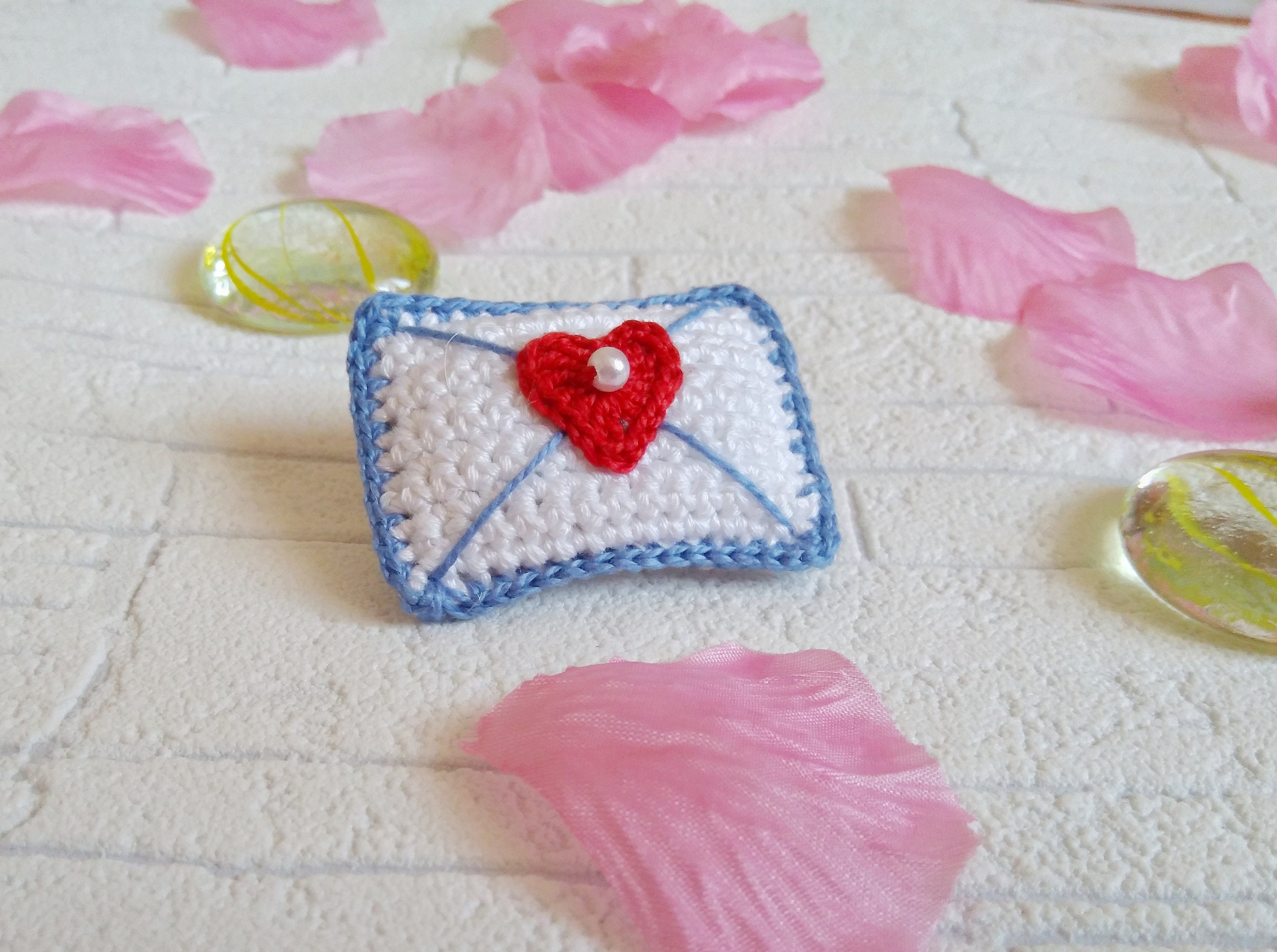 Brooch Envelope Easy Crochet PATTERN best friend gift Etsy