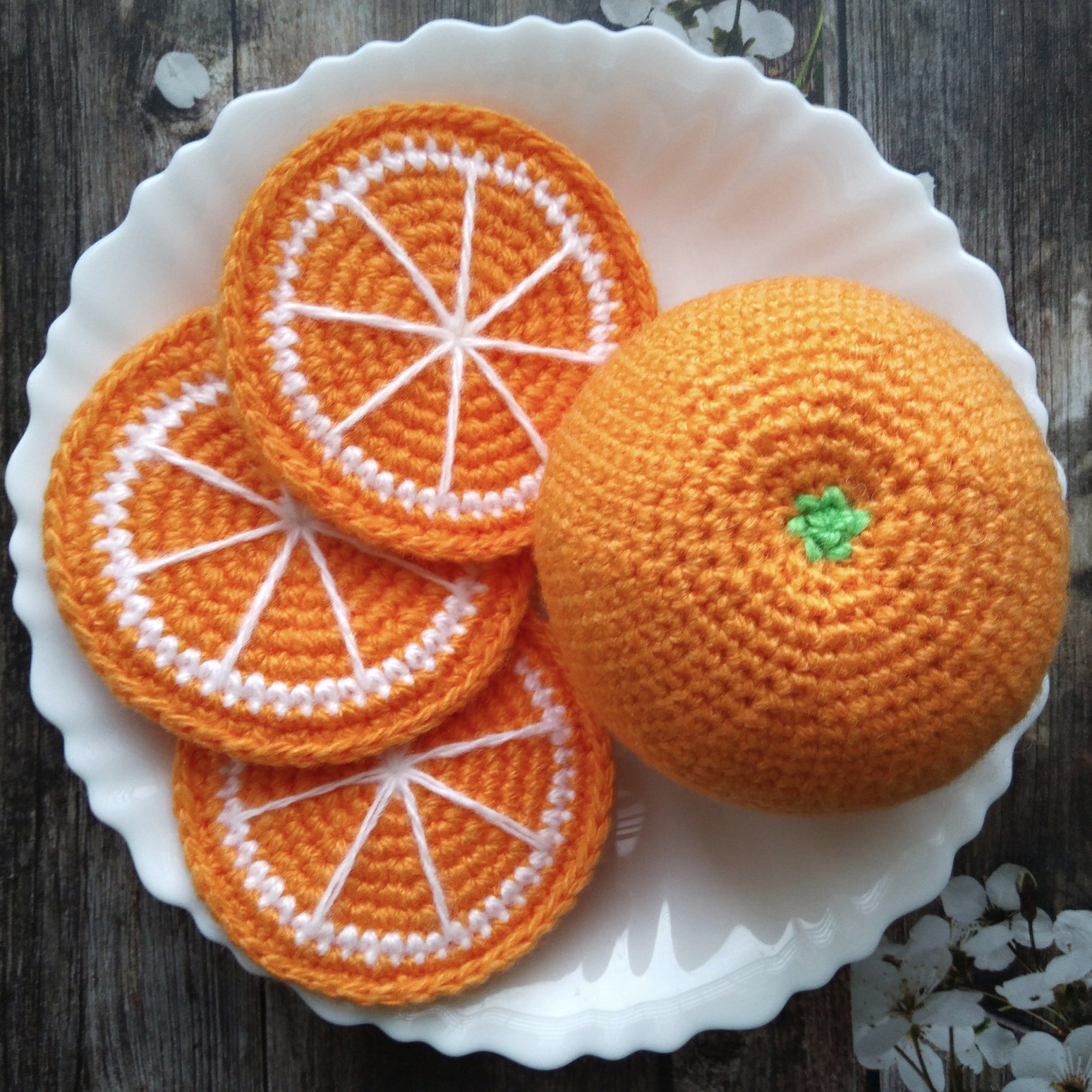 Orange and Orange Slice Easy Crochet Pattern cute crochet | Etsy