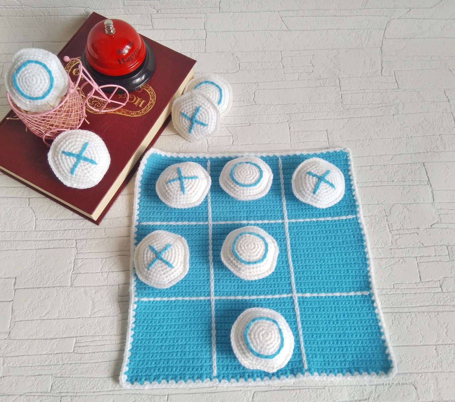 Tic Tac Toe game Crochet PATTERN Crochet Game For Travel Etsy