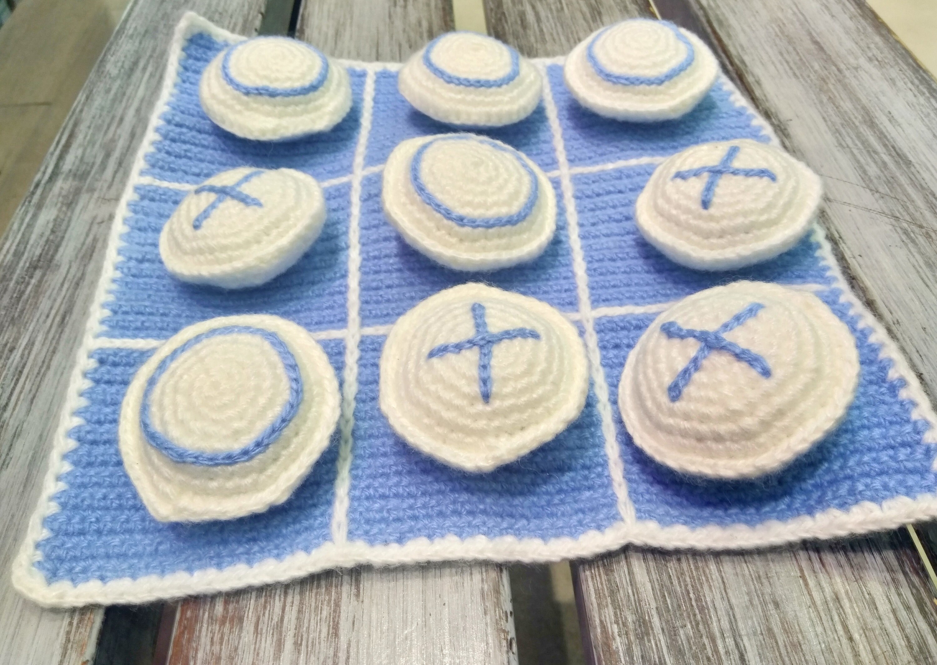 Tic Tac Toe game Crochet PATTERN Crochet Game For Travel Etsy