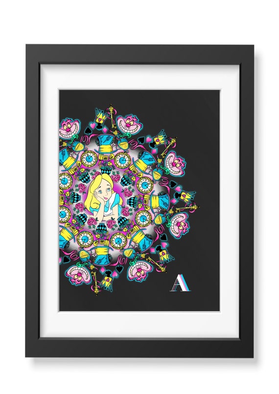 Alice in Wonderland Mandala Art Print | Etsy