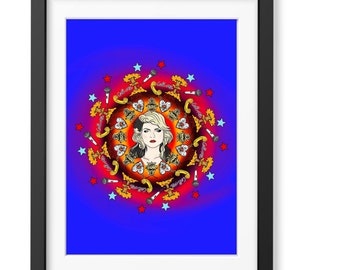 Blondie call me Debbie Harry music art print mandala style