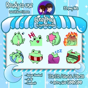 Cute Frog Twitch/Discord Emotes