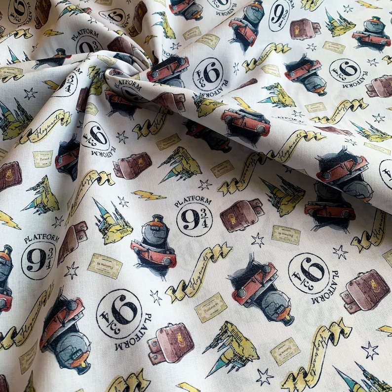 Harry Potter 100 COTTON 59 150cm Wide Fabric Per Etsy
