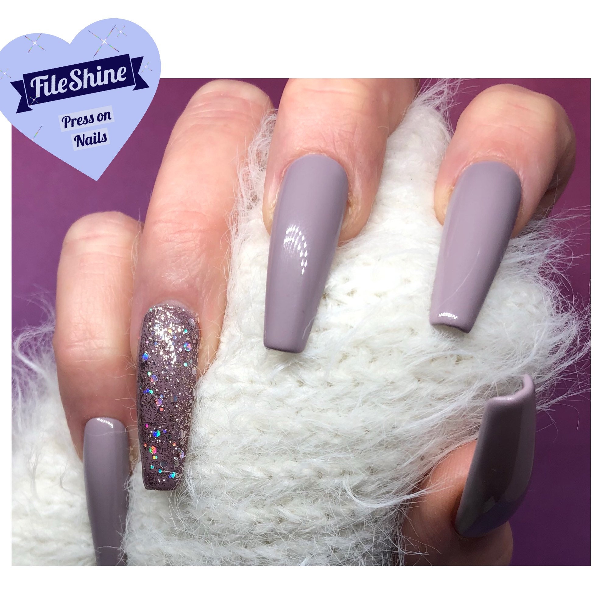 glitter press on nails