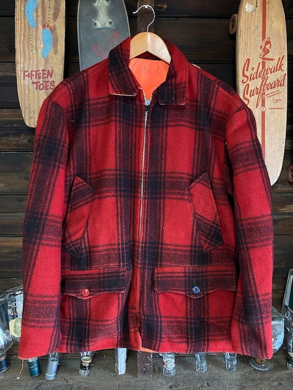 Vintage Woolrich Wool Flannel Hunting Jacket in R… - image 1