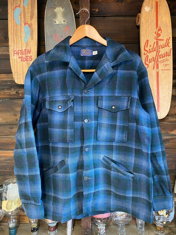 Vintage Pendleton Wool Flannel Blue Jacket |