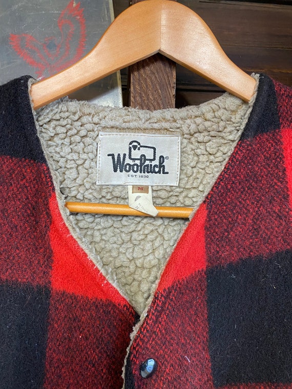Vintage 1960's Womens Woolrich Wool Flannel Vest … - image 3