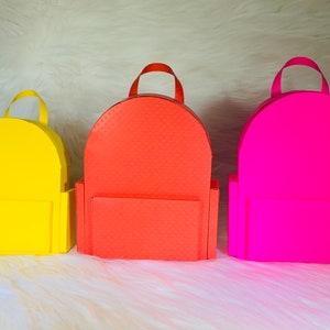 Cartable 3D, cadeau sac à dos, PDF SVG, sac à main en papier cartonné, sac à dos en papier cartonné, cadeau pour la silhouette et l'espace de conception, boîte à bonbons svg