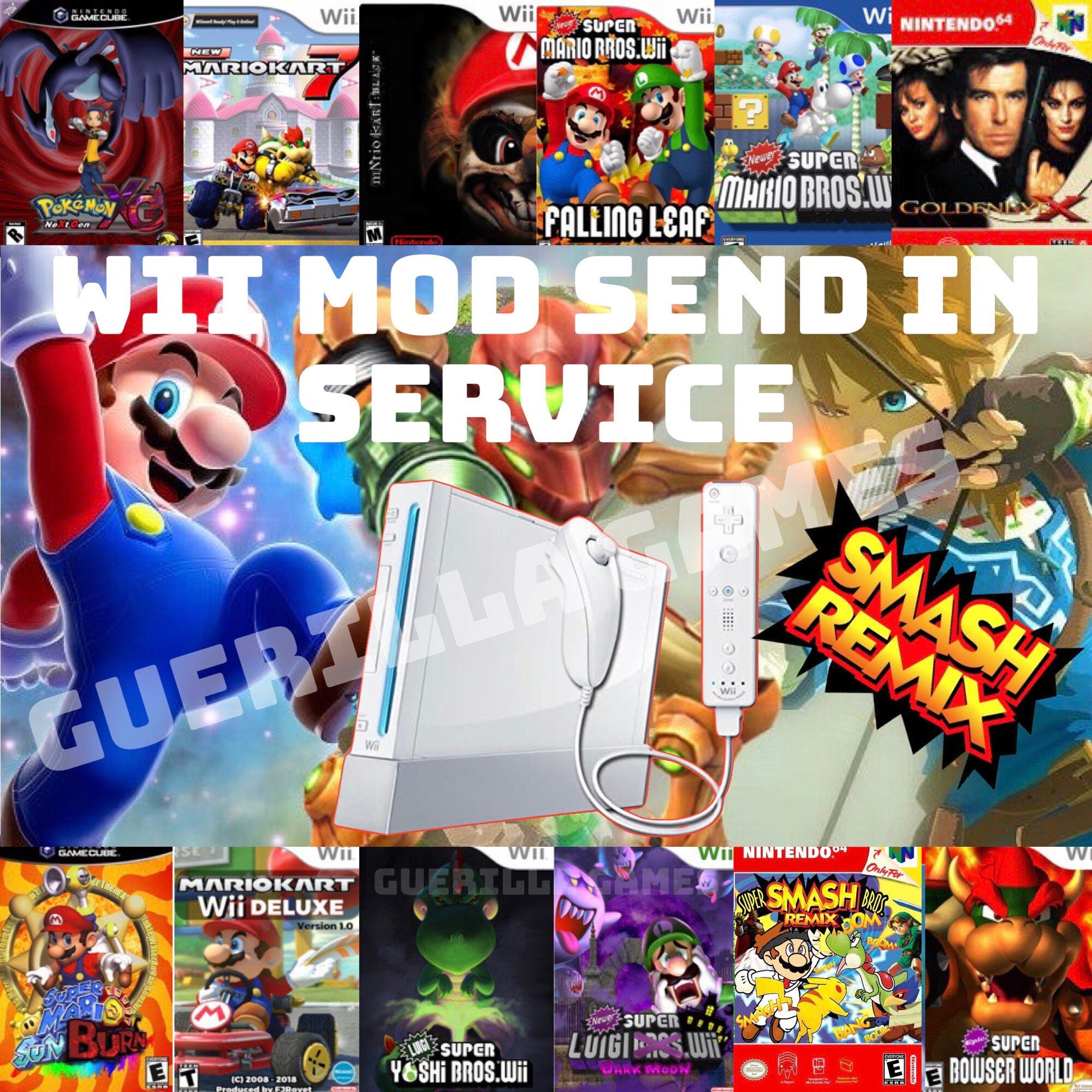 Wii Mod Send in Service 2TB W/ Over 1330 Wii & GC Wware - Etsy Australia