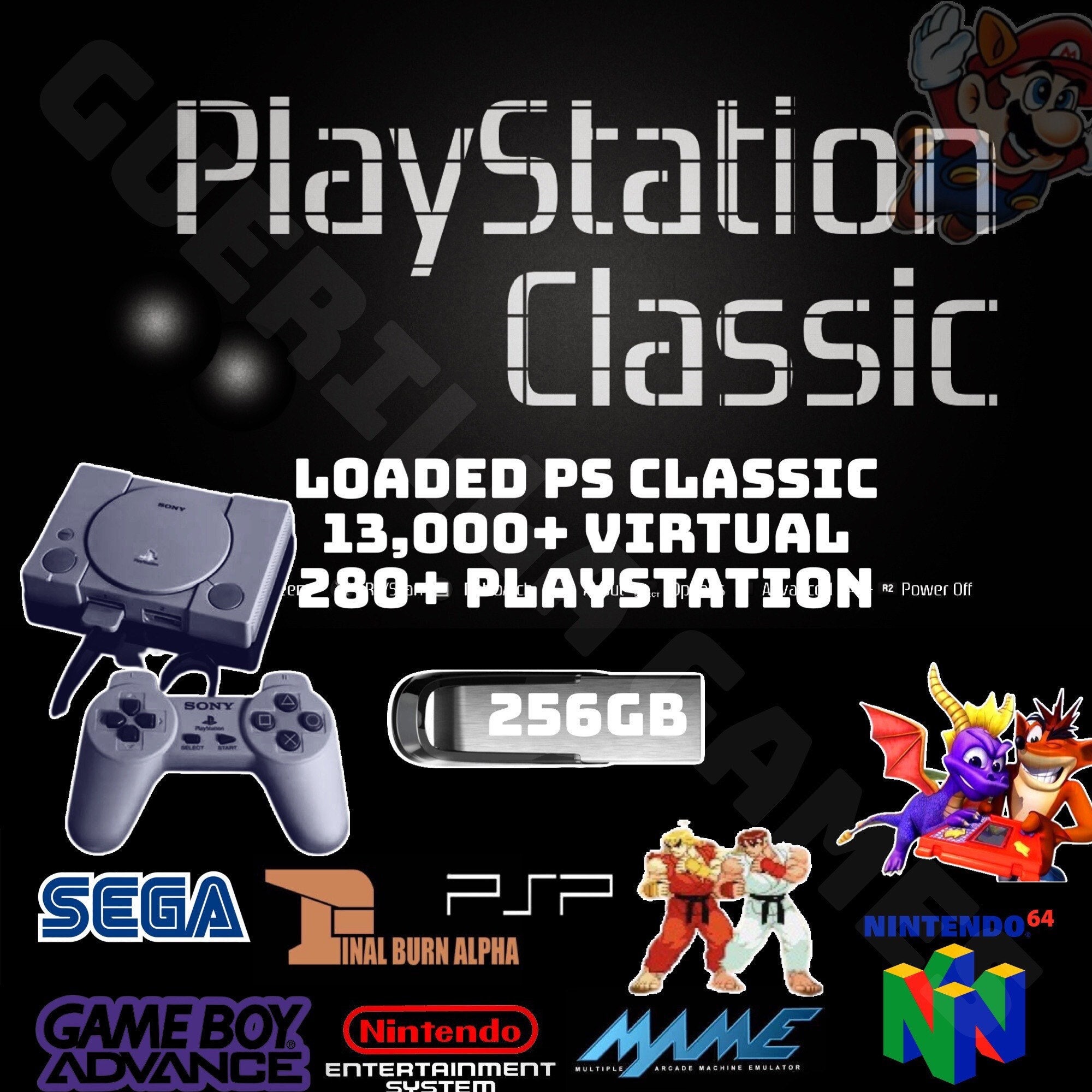 arm Med vilje Op Loaded PSX Classic Mini 1TB HD complete PSX - Etsy Canada