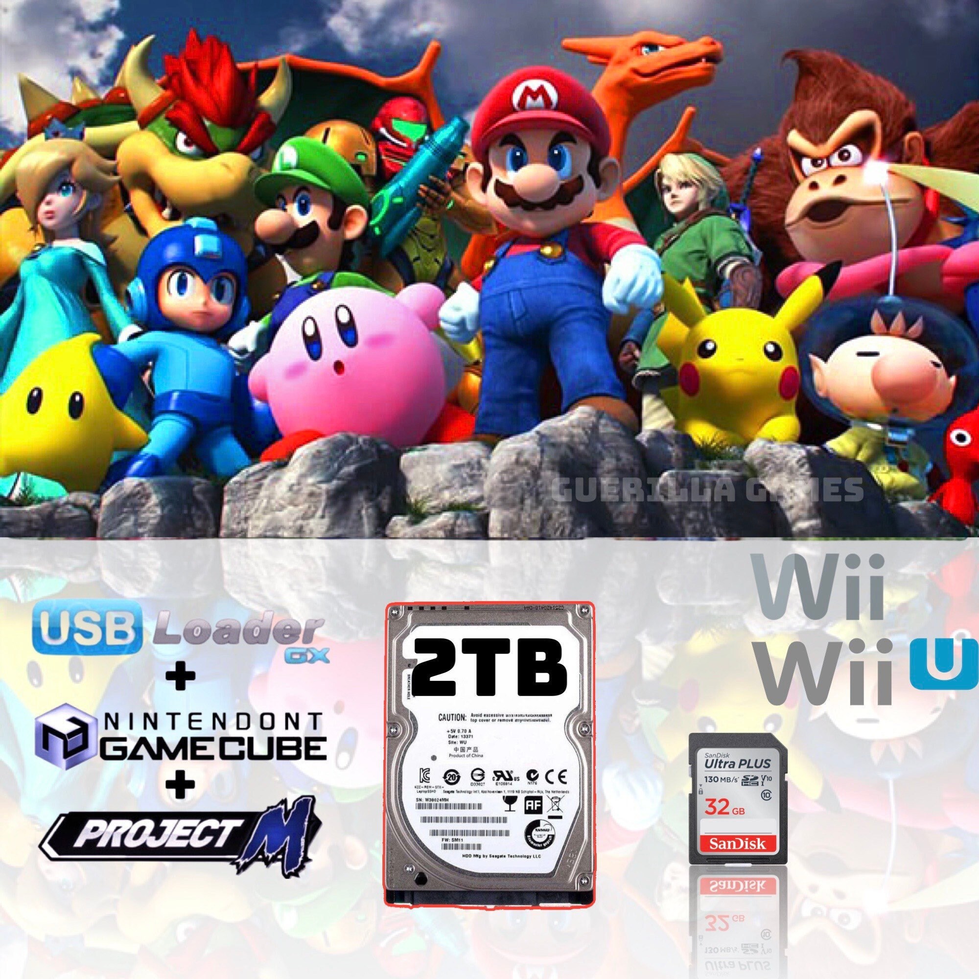 Fully Loaded 2TB HDD Over 1330 Wii/wiiware/gc nintendo Wii - Etsy