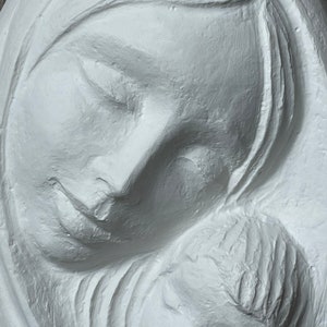 Madonna , Heilige Maagd Maria Met Kind Jezus , gips gegoten , gips , Kerstmis , religie , kerk