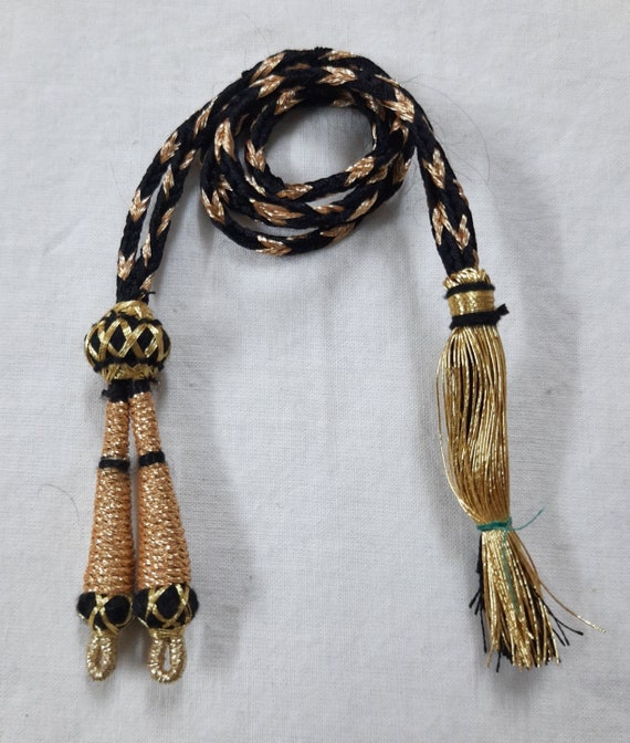 Oxidised pendant black thread with studs – House of Jhumkas