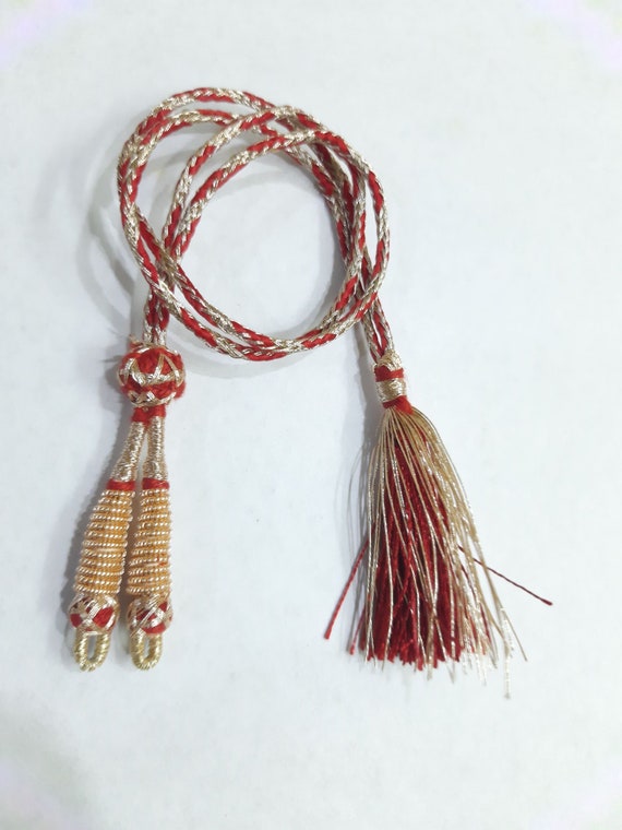 Adjustable Handmade Red Necklace Thread, Indian Necklace Jewelry Cord,  Silver-red, 10 Pieces, 13 Inchapp., Zari Dori -  Canada
