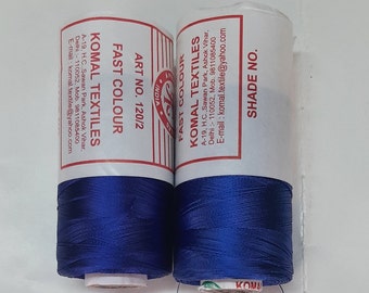 Fil de soie bleue | Fil de rayonne viscose 500 Mts/Roll | | de broderie à la main / à la machine | Zardozi | de Lunéville Tambour