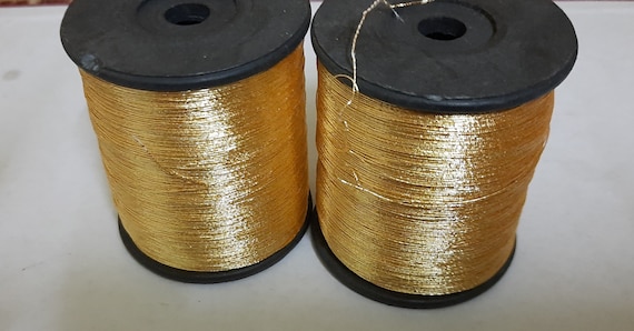 Gold Zari Metallic Thread-hand Machine Embroidery | Metallic