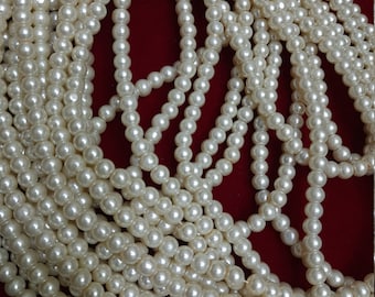 Artificial Pearl | White Pearl | Size 7mm | AAA Quality Pearl | 18 Inches Strand