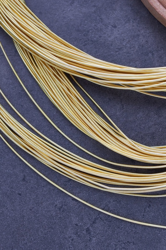 Light Golden French Wire | Copper Zardozi Embroidery, 1mm (100 Grams)