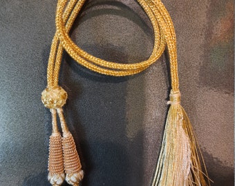 Adjustable Golden Necklace Cord | Indian Zari Dori, 13 Inch (10 Pieces)