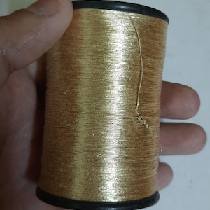 Deep Gold Zari Metallic Thread-Hand Machine Embroidery | Metallic sewing thread-Zardozi-Luneville Embroidery-Tambour Embroidery-