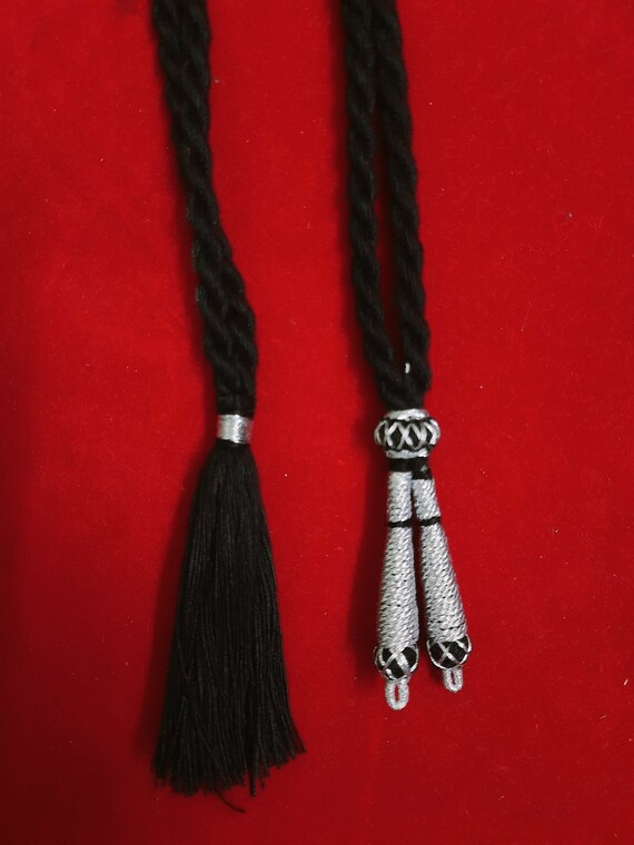 Adjustable Handmade Twisted Black Necklace Thread, Indian Necklace