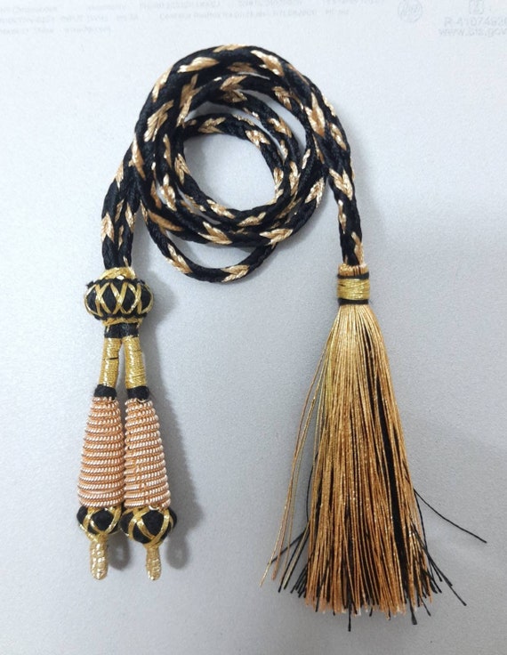 Black Thread Gold Leaf Necklace – SAACHI