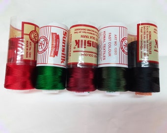 Silk Embroidery Thread Spools | Viscose Rayon Yarn, 500 Meters