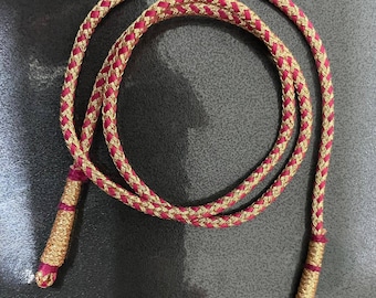 Adjustable Handmade Pink-Golden Necklace Thread | Indian Necklace Jewelry Cord | 45 cm long