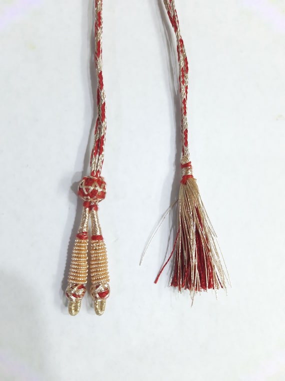 Adjustable Handmade Red Necklace Thread, Indian Necklace Jewelry Cord,  Silver-red, 10 Pieces, 13 Inchapp., Zari Dori -  Canada
