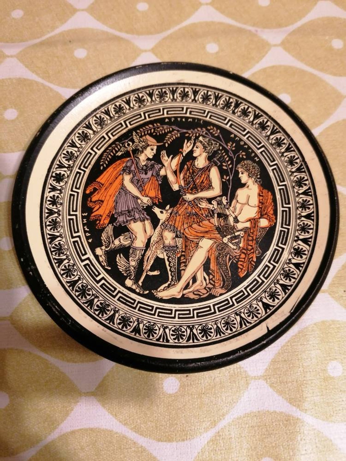 Small Greek Terracotta handmade plate st141 Etsy