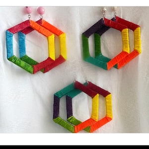 Colorful Hexagon Hoop
