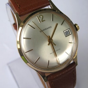 GARRARD 9ct Gold Vintage 1979 Automatic Gents wristwatch