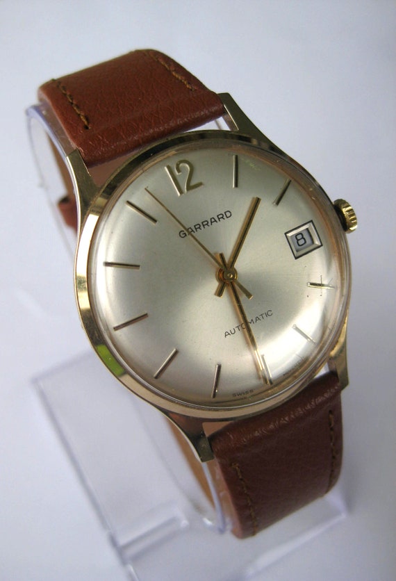 GARRARD 9ct Gold Vintage 1979 Automatic Gents wris