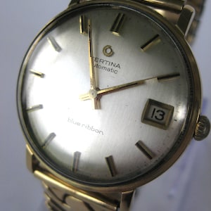 Certina  Vintage 9ct gold Blue Ribbon automatic gents dress watch
