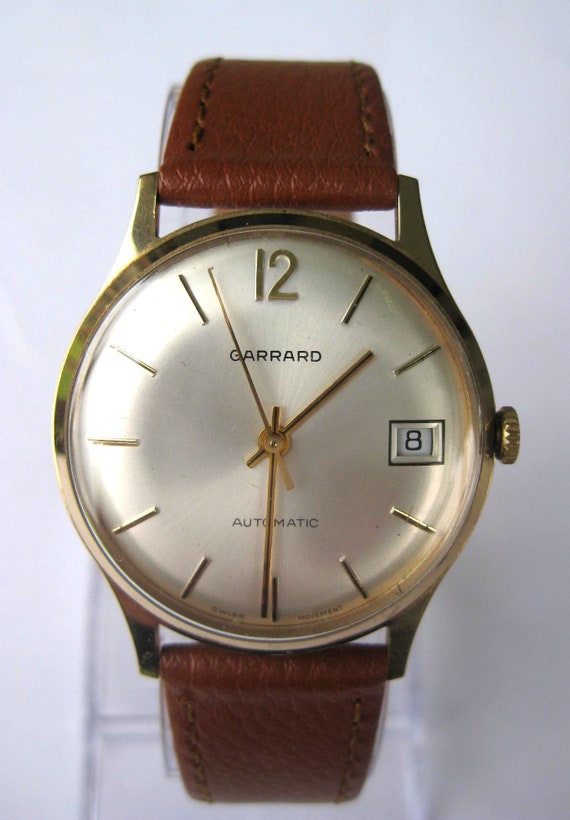 GARRARD 9ct Gold Vintage 1979 Automatic Gents Wristwatch Etsy Australia