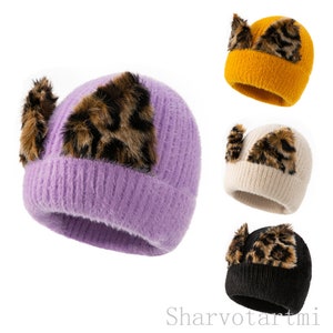 Christmas hat The cat ear hat Earmuffs scarf MAO qiu wool hat scarf two-piece knitting hat cat hat