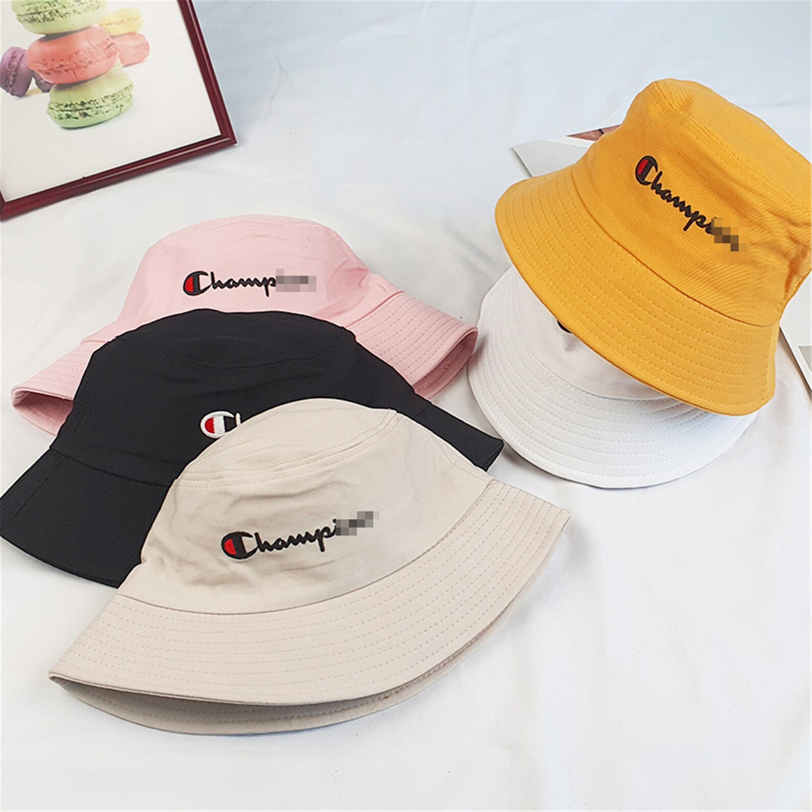 Embroidered solid color bucket hat Simple Bucket Hat Couple Etsy