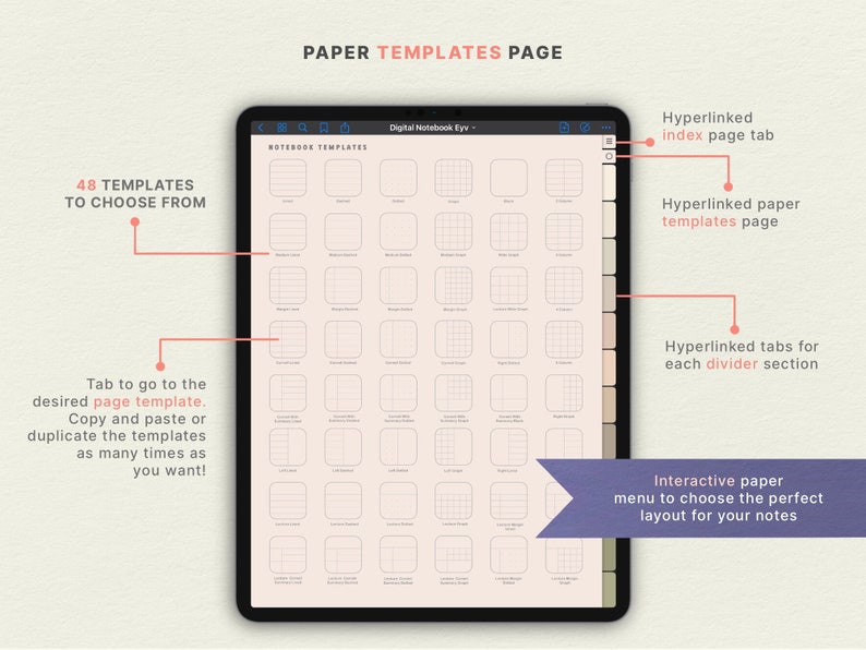 Digital Goodnote Notebook Note Taking Template Digital Etsy