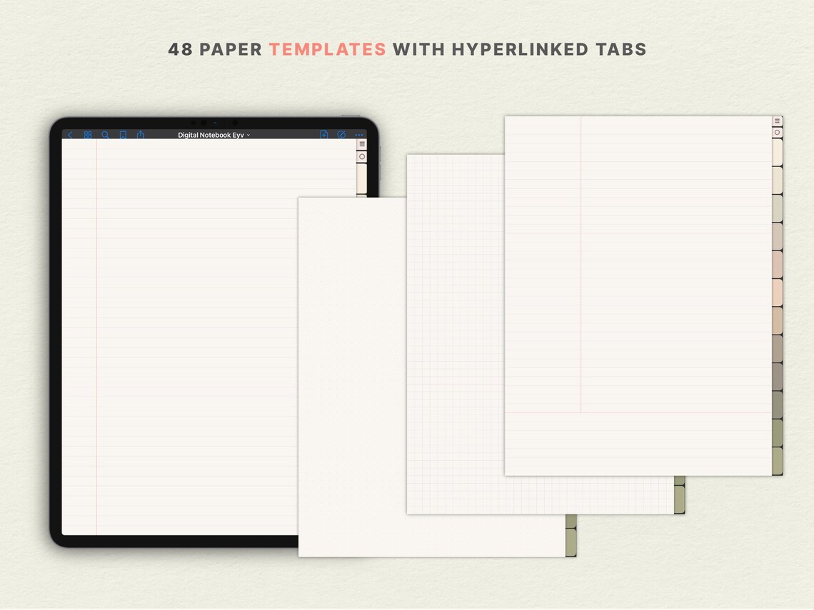 Digital Goodnote Notebook Note Taking Template Digital Etsy