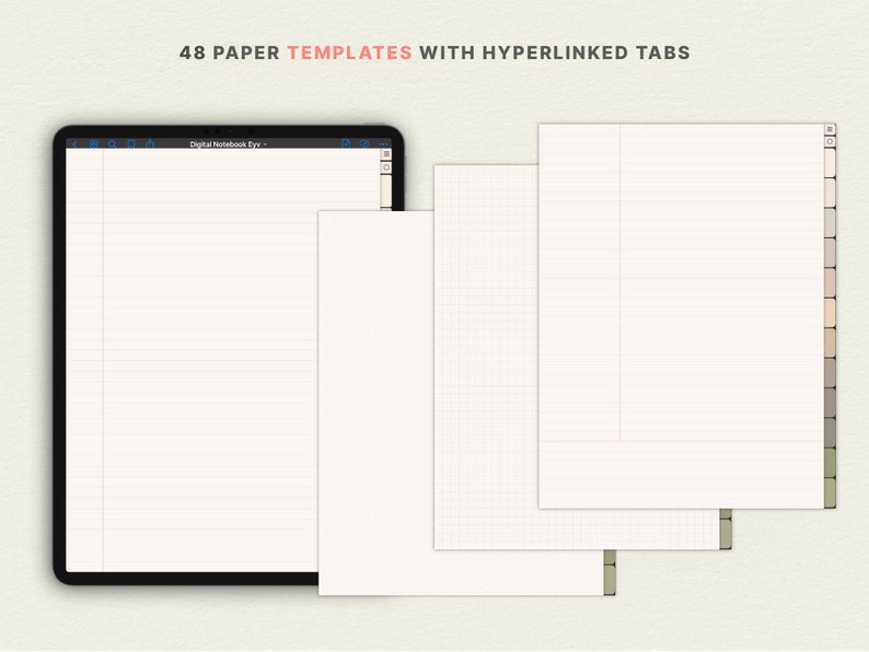 Digital Goodnote Notebook Note Taking Template Digital Etsy